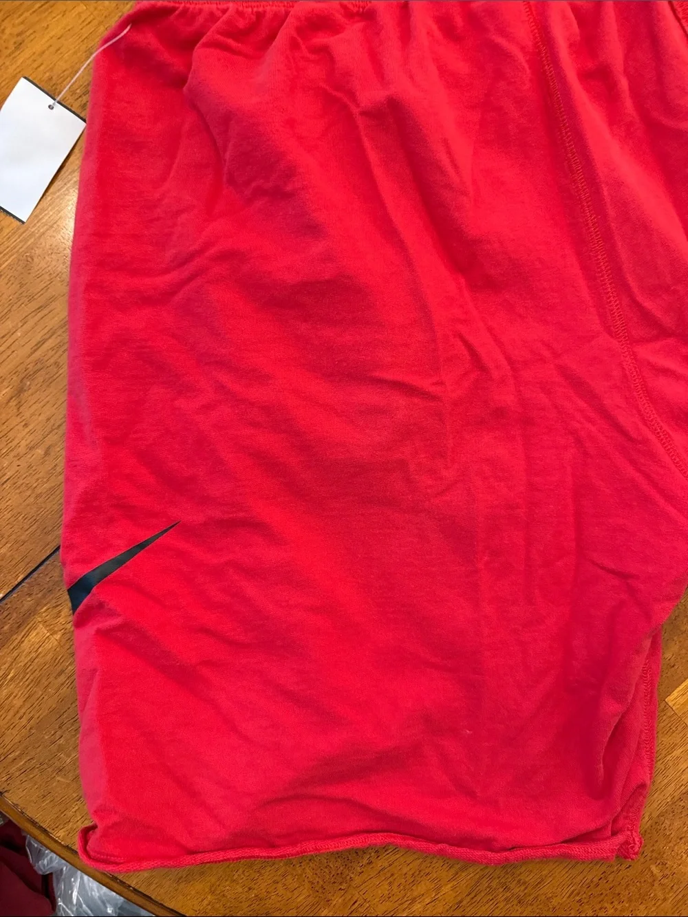 Nike Men’s Red Athletic Shorts with Black Logo xxl